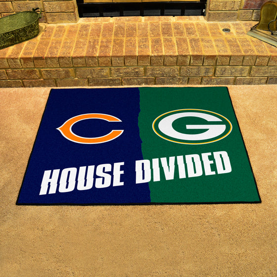 NFL House Divided - Bears / Packers House Divided Rug - 34 in. x 42.5 in.