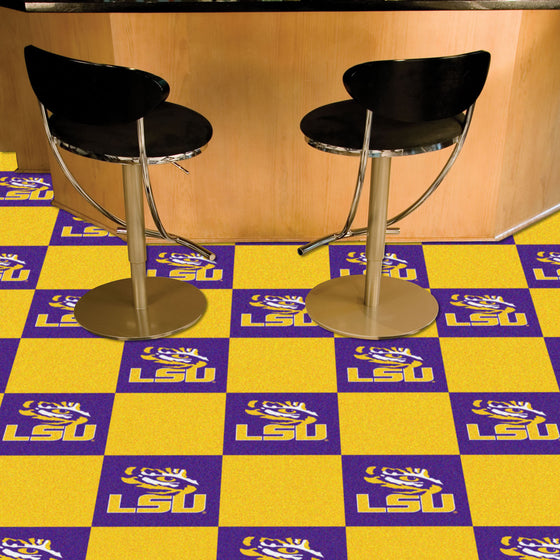 LSU Tigers Team Carpet Tiles - 45 Sq Ft.