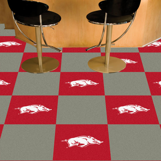 Arkansas Razorbacks Team Carpet Tiles - 45 Sq Ft.