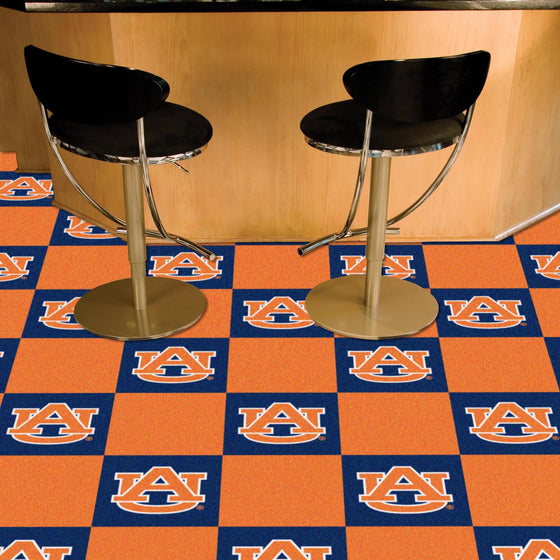 Auburn Tigers Team Carpet Tiles - 45 Sq Ft.