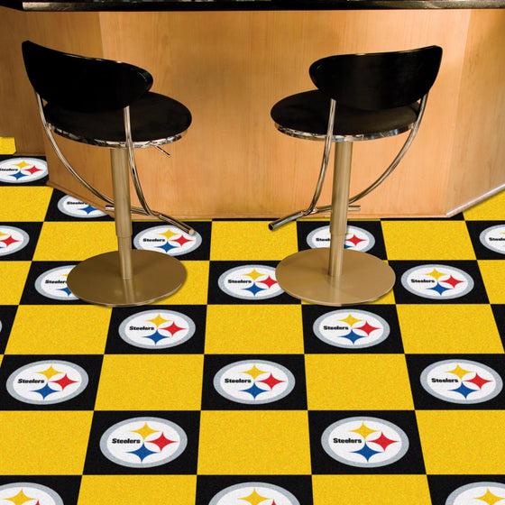 Pittsburgh Steelers Team Carpet Tiles - 45 Sq Ft.