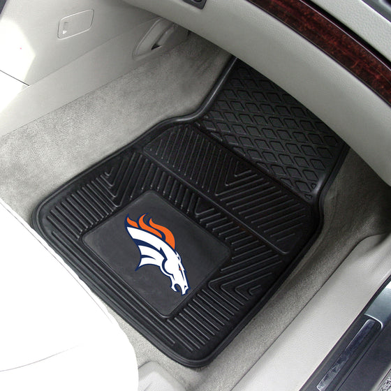 Denver Broncos Heavy Duty Car Mat Set - 2 Pieces