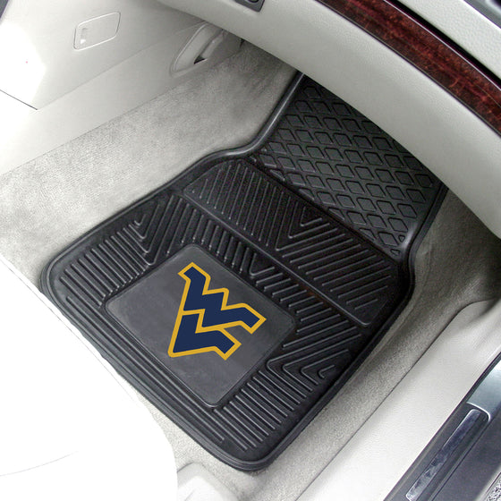 West Virginia Mountaineers Heavy Duty Car Mat Set - 2 Pieces