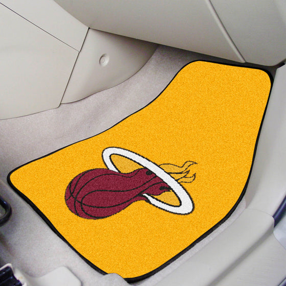 Miami Heat Front Carpet Car Mat Set - 2 Pieces