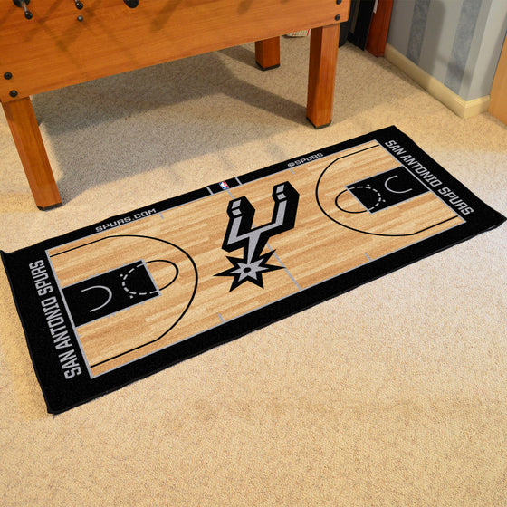 San Antonio Spurs Large Court Runner Rug - 30in. x 54in.