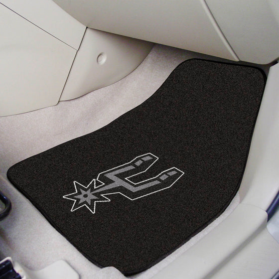 San Antonio Spurs Front Carpet Car Mat Set - 2 Pieces