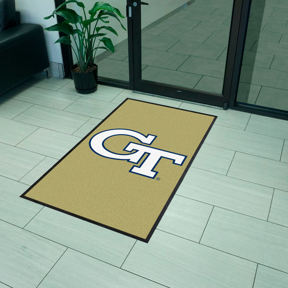 Georgia Tech 3X5 High-Traffic Mat with Durable Rubber Backing - Portrait Orientation