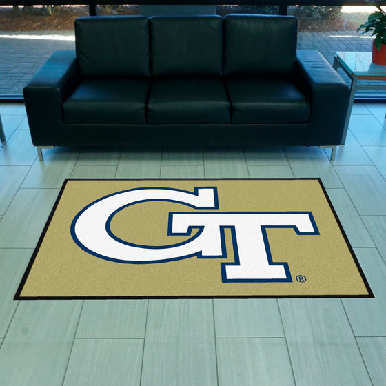 Georgia Tech 4X6 High-Traffic Mat with Durable Rubber Backing - Landscape Orientation