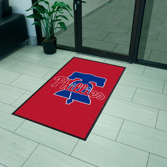 Philadelphia Phillies 3X5 High-Traffic Mat with Durable Rubber Backing - Portrait Orientation