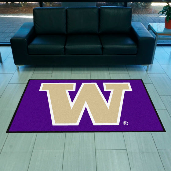 Washington 4X6 High-Traffic Mat with Durable Rubber Backing - Landscape Orientation