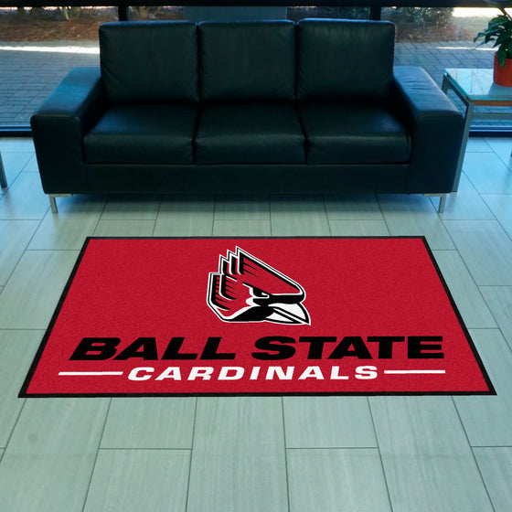 Ball State 4X6 High-Traffic Mat with Durable Rubber Backing - Landscape Orientation