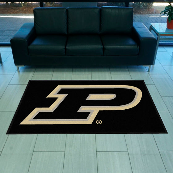 Purdue 4X6 High-Traffic Mat with Durable Rubber Backing - Landscape Orientation