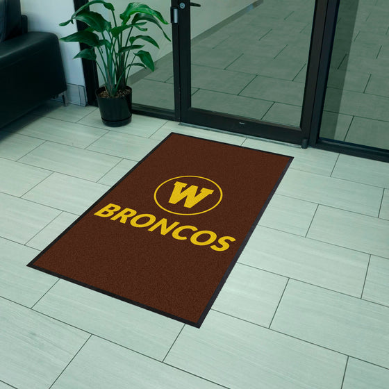 Western Michigan 3X5 High-Traffic Mat with Durable Rubber Backing - Portrait Orientation