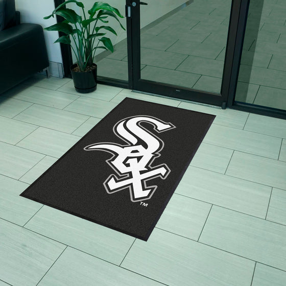 Chicago White Sox 3X5 High-Traffic Mat with Durable Rubber Backing - Portrait Orientation