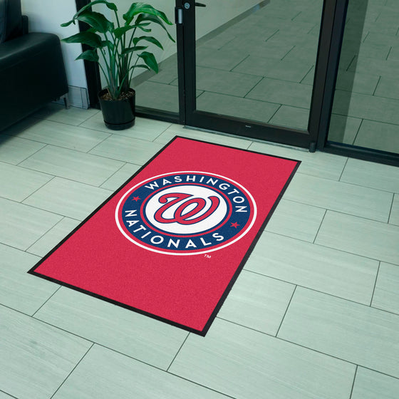 Washington Nationals 3X5 High-Traffic Mat with Durable Rubber Backing - Portrait Orientation