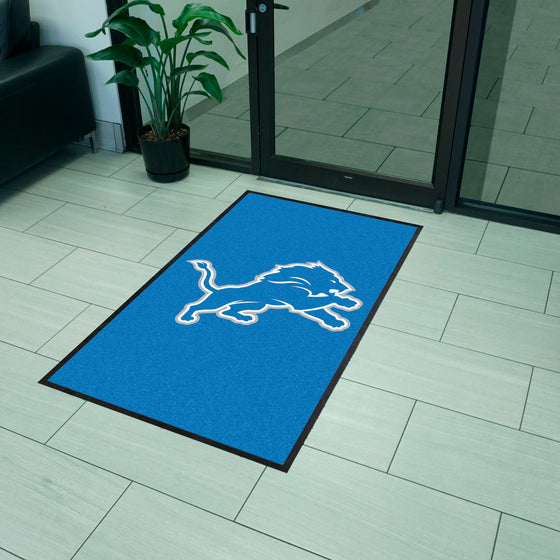 Detroit Lions 3X5 High-Traffic Mat with Durable Rubber Backing - Portrait Orientation