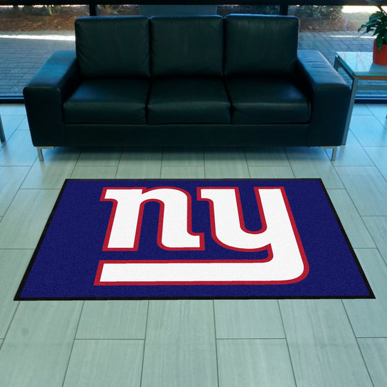 New York Giants 4X6 High-Traffic Mat with Durable Rubber Backing - Landscape Orientation