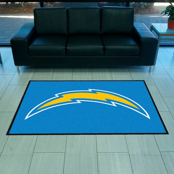 Los Angeles Chargers 4X6 High-Traffic Mat with Durable Rubber Backing - Landscape Orientation