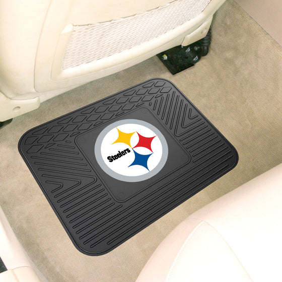 Pittsburgh Steelers Back Seat Car Utility Mat - 14in. x 17in.