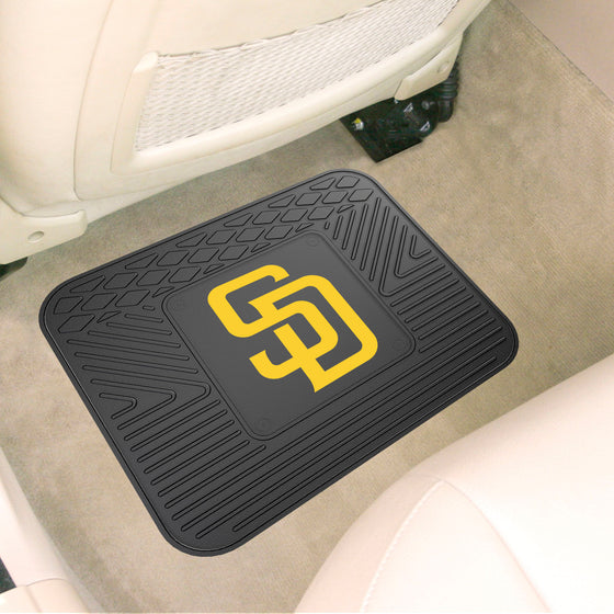 San Diego Padres Back Seat Car Utility Mat - 14in. x 17in.