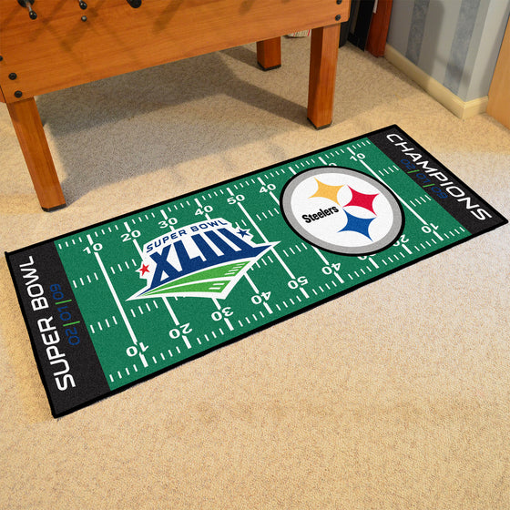 Pittsburgh Steelers Field Runner Mat - 30in. x 72in., 2009 Super Bowl XLIII Champions