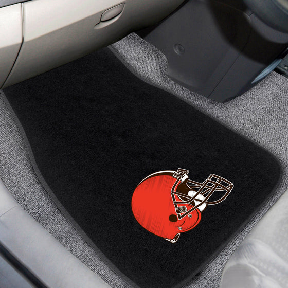 Cleveland Browns Embroidered Car Mat Set - 2 Pieces