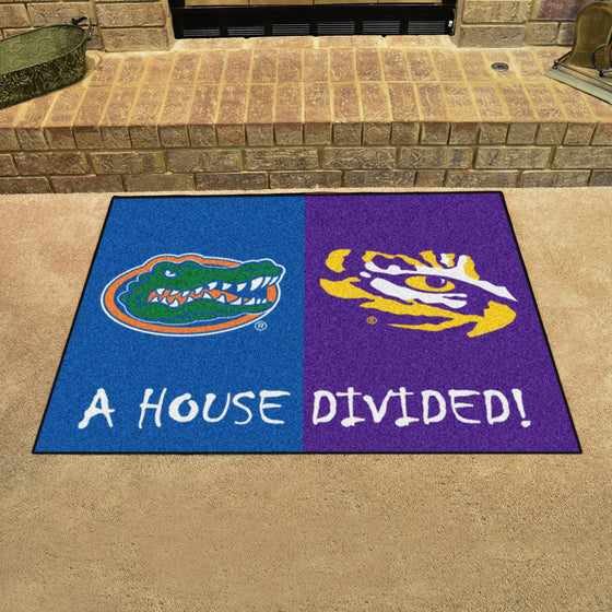 House Divided - Florida / LSU House Divided House Divided Rug - 34 in. x 42.5 in.