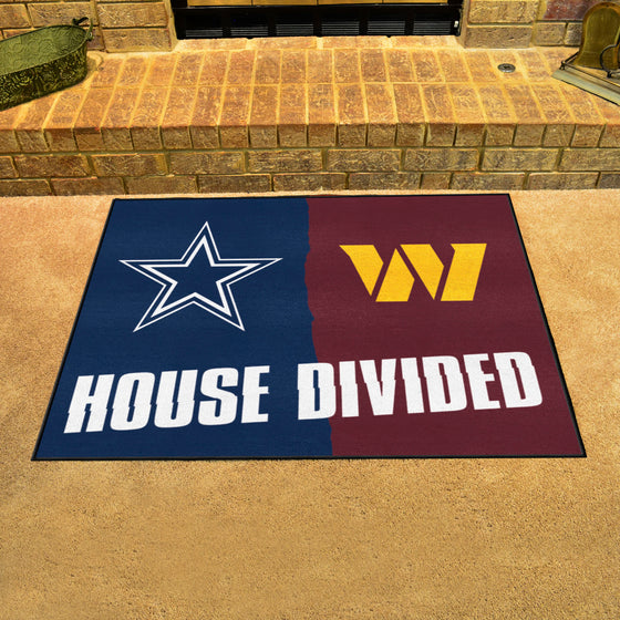 NFL House Divided - Cowboys / Football Team House Divided Rug - 34 in. x 42.5 in.