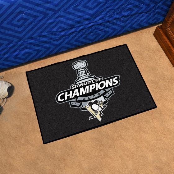 Pittsburgh Penguins Starter Mat Accent Rug - 19in. x 30in., 2009 NHL Stanley Cup Champions
