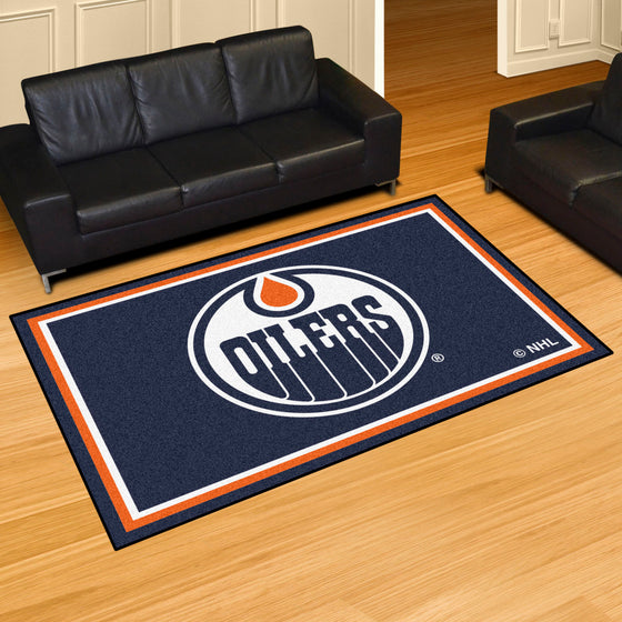 Edmonton Oilers 5ft. x 8 ft. Plush Area Rug