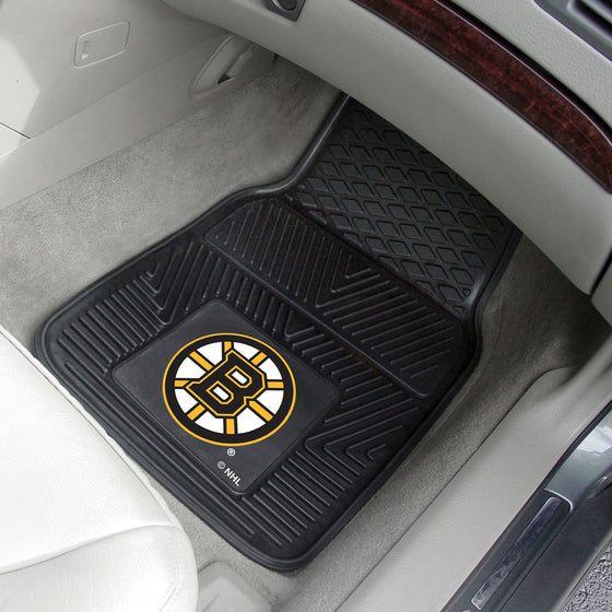 Boston Bruins Heavy Duty Car Mat Set - 2 Pieces