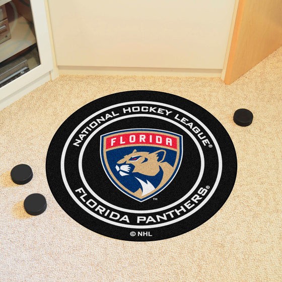 Florida Panthers Hockey Puck Rug - 27in. Diameter