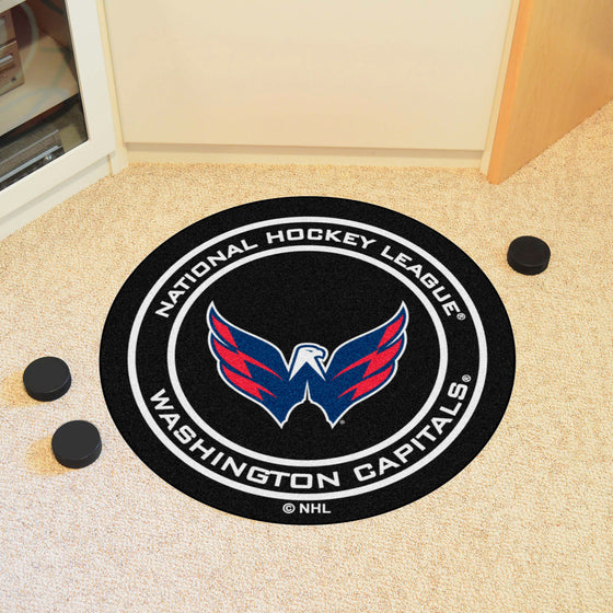 Washington Capitals Hockey Puck Rug - 27in. Diameter