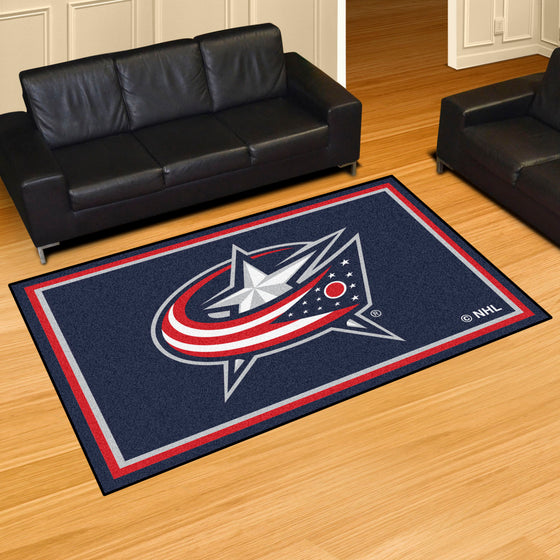 Columbus Blue Jackets 5ft. x 8 ft. Plush Area Rug