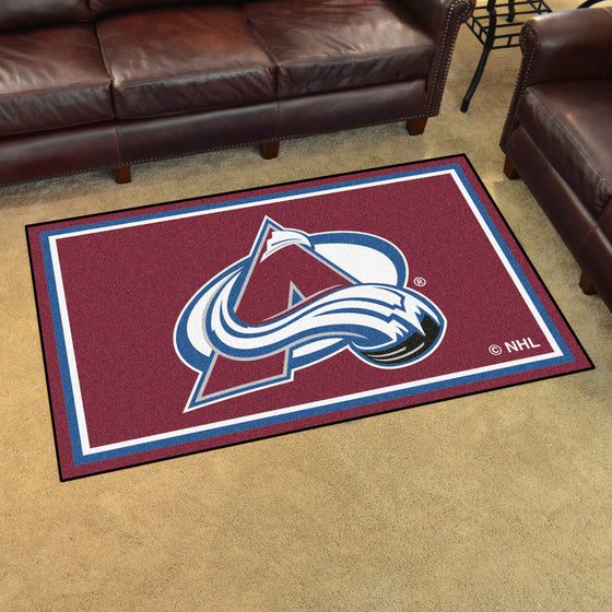 Colorado Avalanche 4ft. x 6ft. Plush Area Rug