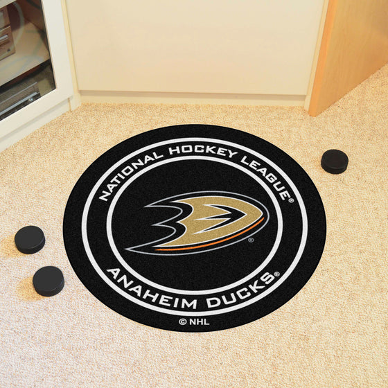 Anaheim Ducks Hockey Puck Rug - 27in. Diameter