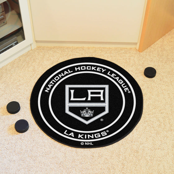 Los Angeles Kings Hockey Puck Rug - 27in. Diameter