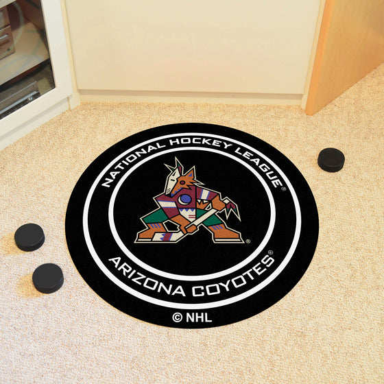 Arizona Coyotes Hockey Puck Rug - 27in. Diameter