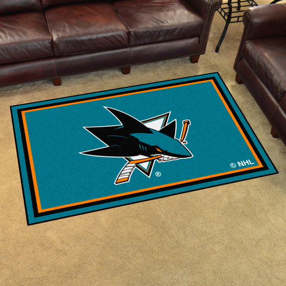 San Jose Sharks 4ft. x 6ft. Plush Area Rug