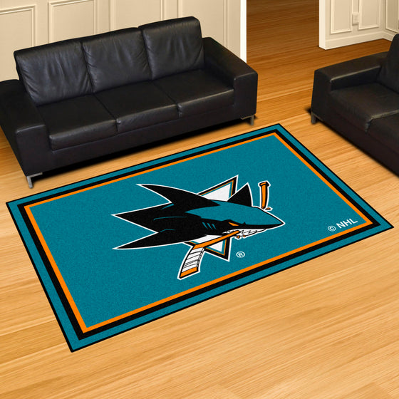 San Jose Sharks 5ft. x 8 ft. Plush Area Rug