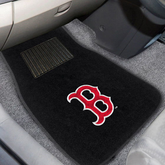 Boston Red Sox Embroidered Car Mat Set - 2 Pieces