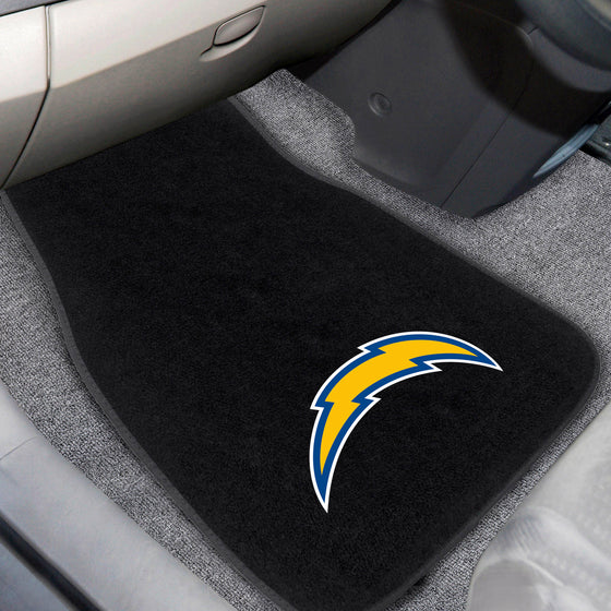 Los Angeles Chargers Embroidered Car Mat Set - 2 Pieces