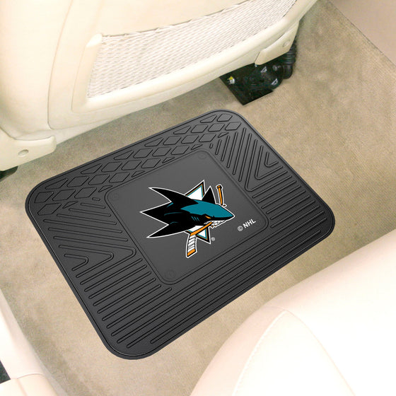 San Jose Sharks Back Seat Car Utility Mat - 14in. x 17in.