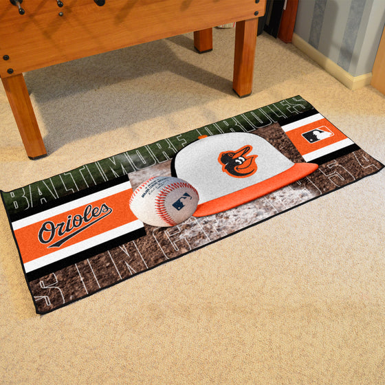 Baltimore Orioles Baseball Runner Rug - 30in. x 72in.