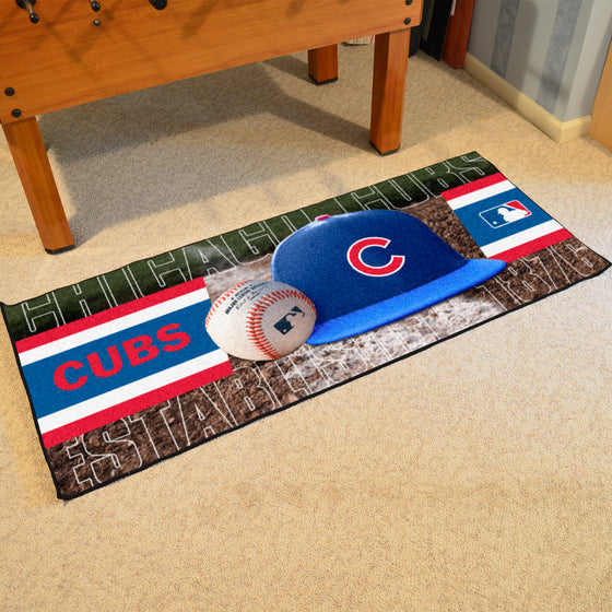 Chicago Cubs Baseball Runner Rug - 30in. x 72in.