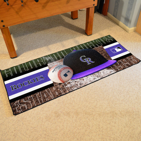 Colorado Rockies Baseball Runner Rug - 30in. x 72in.