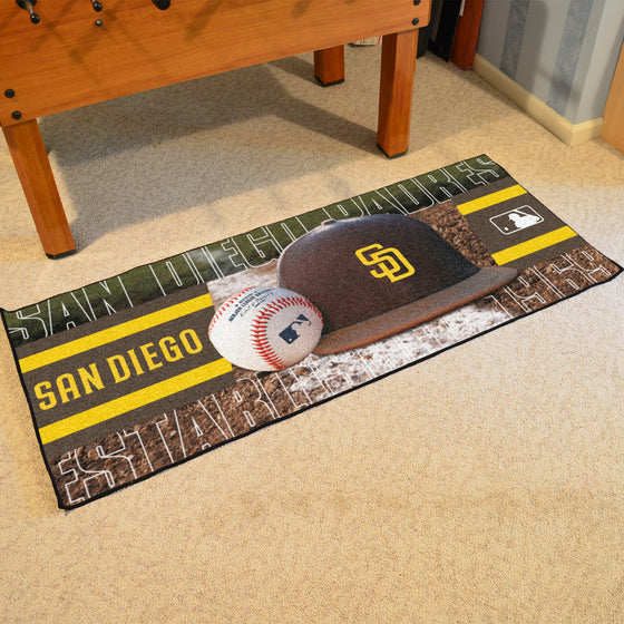 San Diego Padres Baseball Runner Rug - 30in. x 72in.