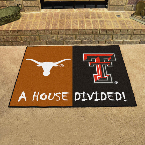 House Divided - Texas / Texas Tech House Divided House Divided Rug - 34 in. x 42.5 in.