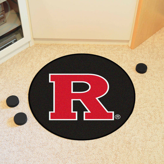 Rutgers Scarlett Knights Hockey Puck Rug - 27in. Diameter