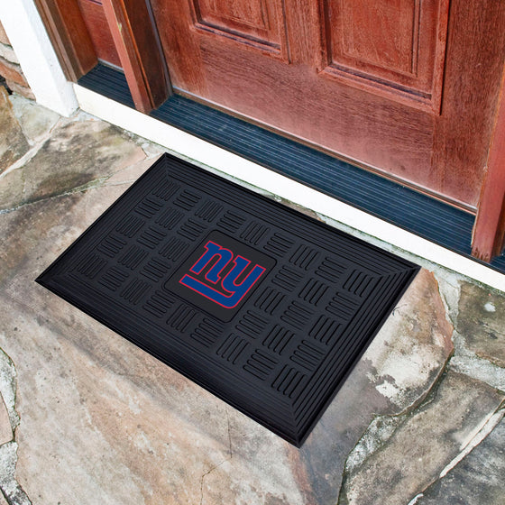 New York Giants Heavy Duty Vinyl Medallion Door Mat - 19.5in. x 31in.